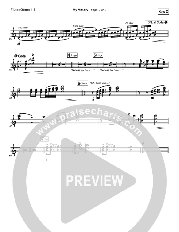 My Victory Flute/Oboe 1/2/3 (David Crowder)