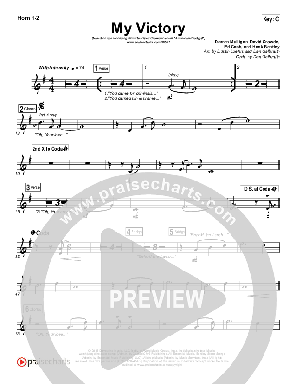My Victory French Horn 1/2 (David Crowder)