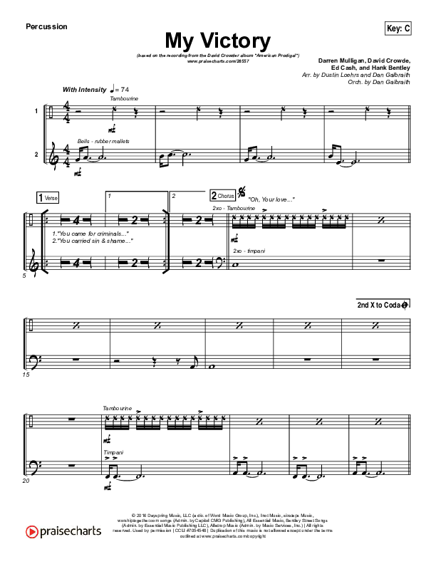 My Victory Percussion (David Crowder)