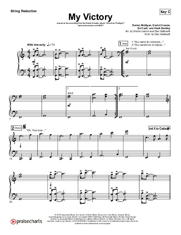 My Victory String Pack (David Crowder)