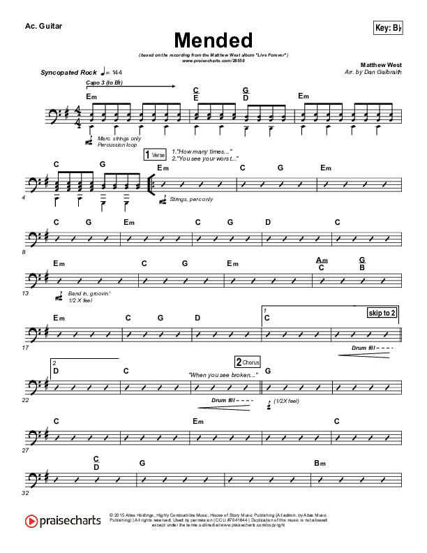 Mended Acoustic Guitar (Matthew West)