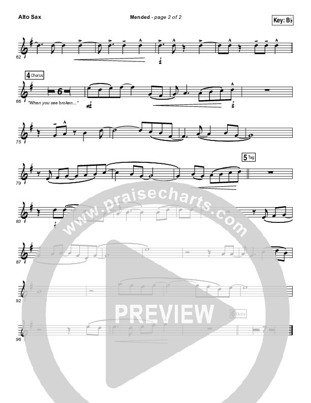 Mended Alto Sax (Matthew West)