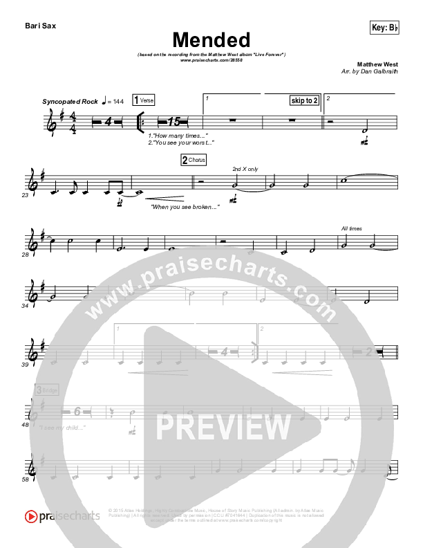 Mended Bari Sax (Matthew West)