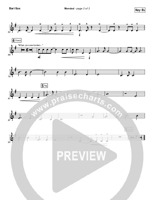 Mended Bari Sax (Matthew West)