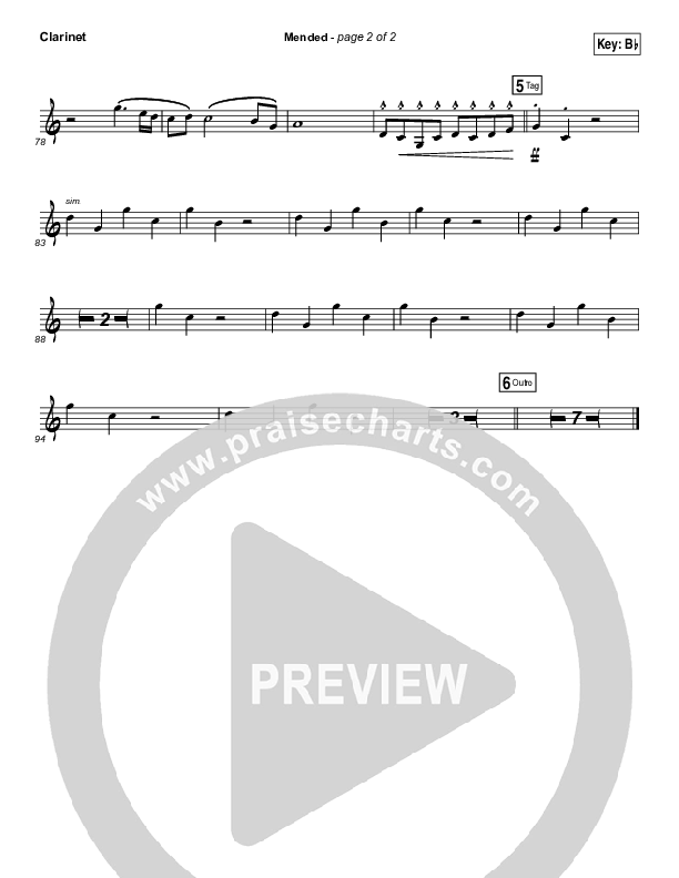 Mended Clarinet (Matthew West)