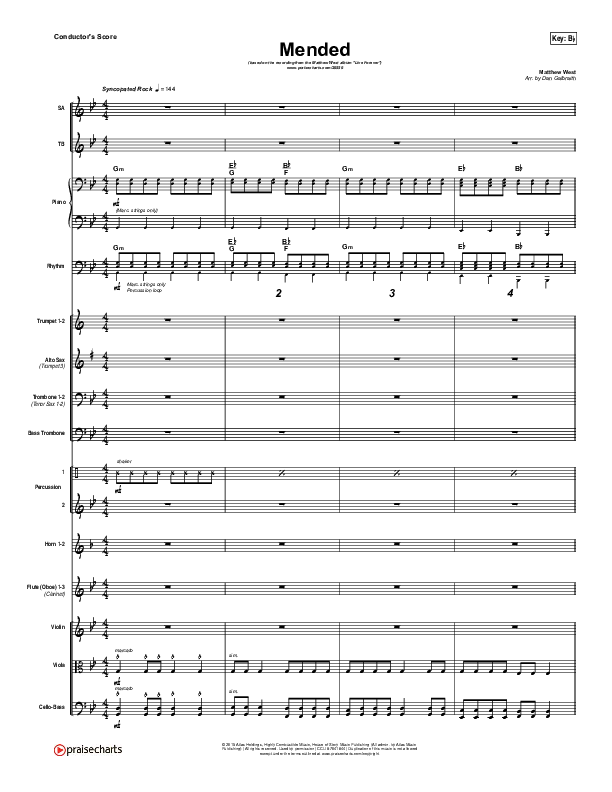 Mended Conductor's Score (Matthew West)