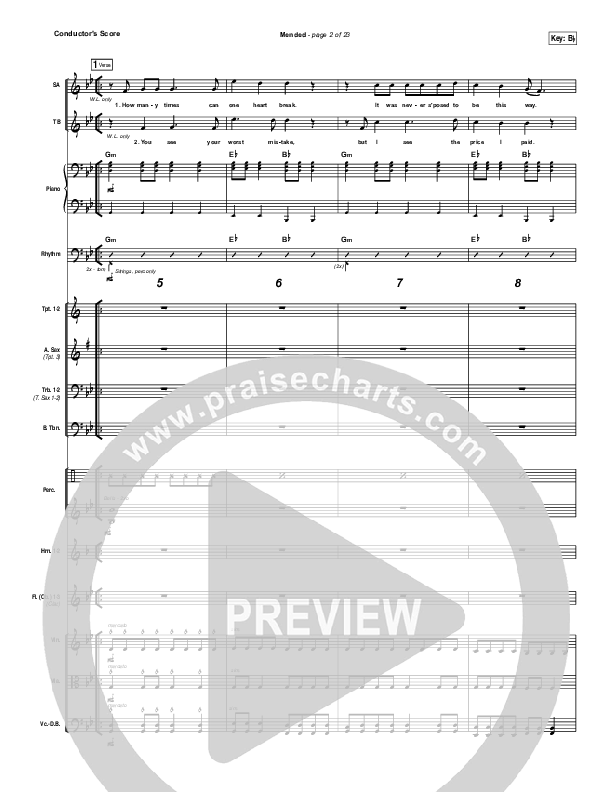 Mended Conductor's Score (Matthew West)