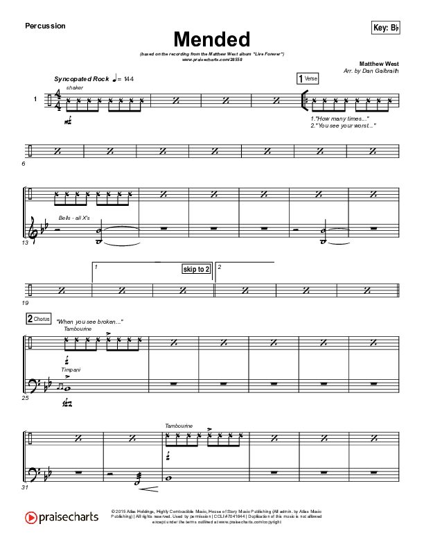 Mended Percussion (Matthew West)