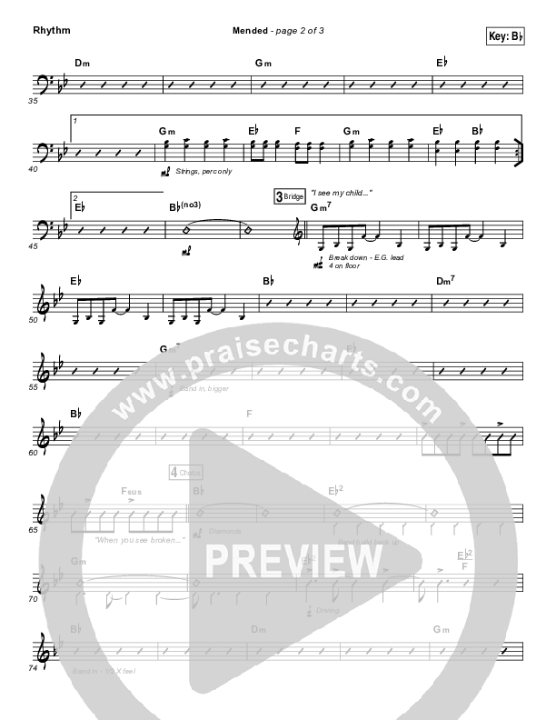 Mended Rhythm Chart (Print Only) (Matthew West)