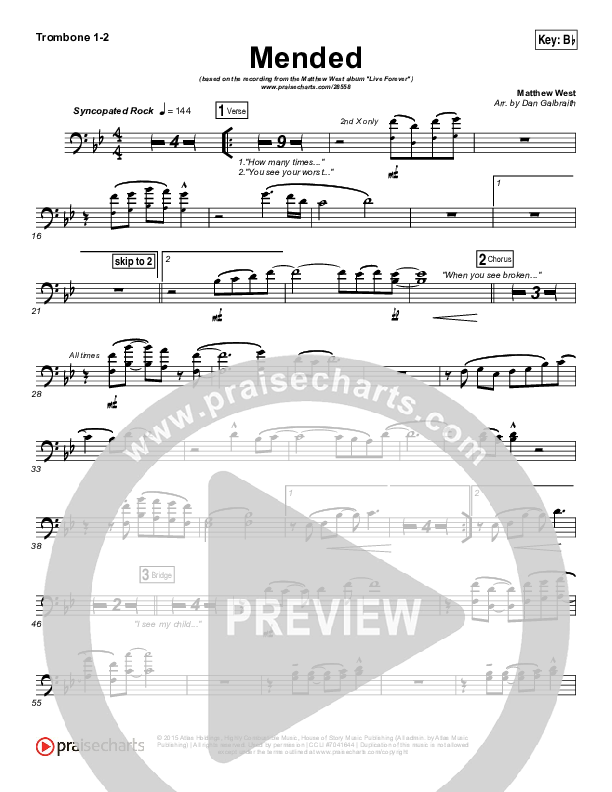 Mended Trombone 1/2 (Matthew West)