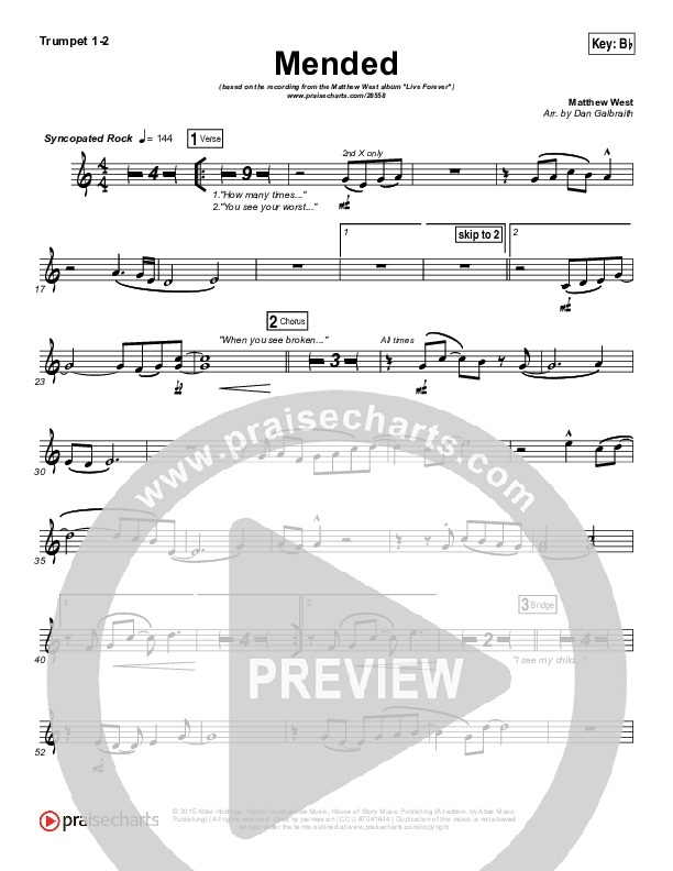 Mended Trumpet 1,2 (Matthew West)
