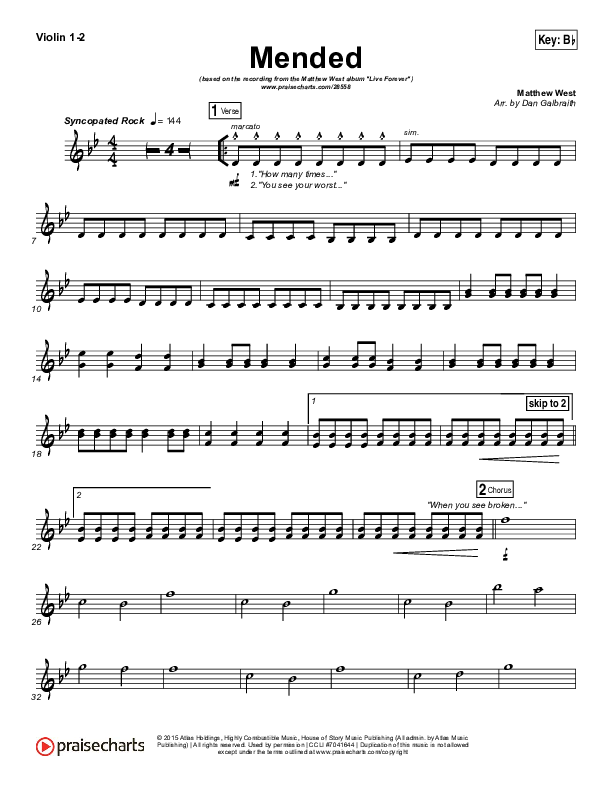 Mended Violin 1/2 (Matthew West)