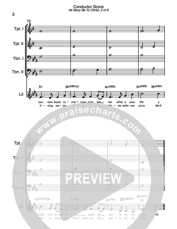 All Glory Be To Christ Conductor's Score (Kings Kaleidoscope)