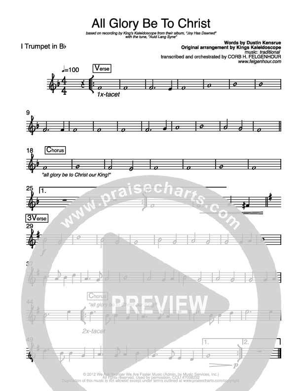 All Glory Be To Christ Trumpet 1 (Kings Kaleidoscope)