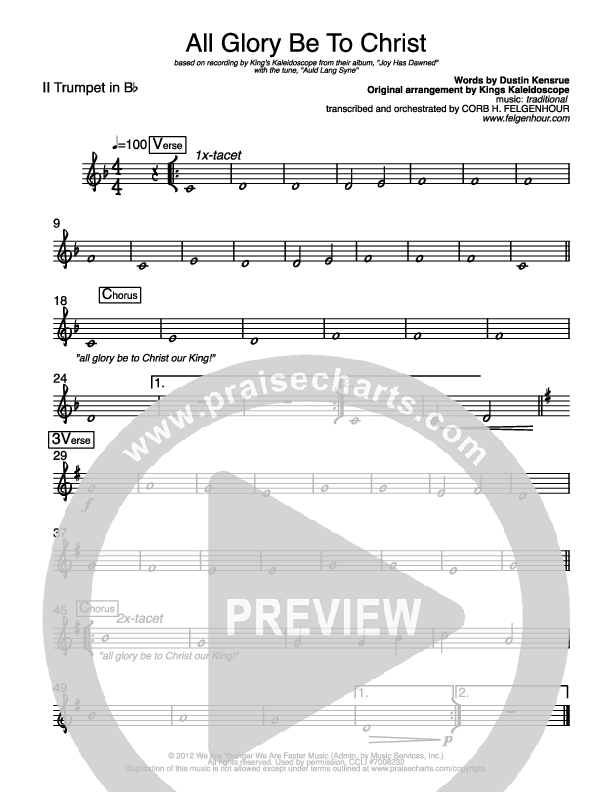 All Glory Be To Christ Trumpet 2 (Kings Kaleidoscope)