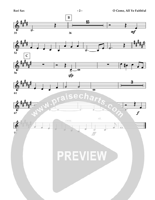 O Come All Ye Faithful (Instrumental) Bari Sax ()