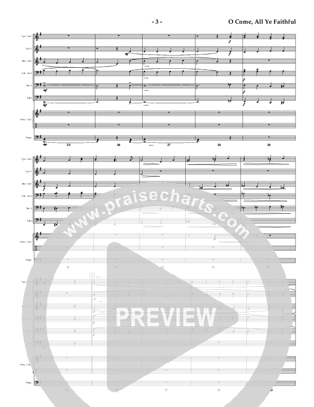 O Come All Ye Faithful (Instrumental) Conductor's Score ()