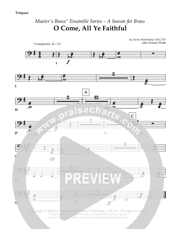 O Come All Ye Faithful (Instrumental) Timpani ()