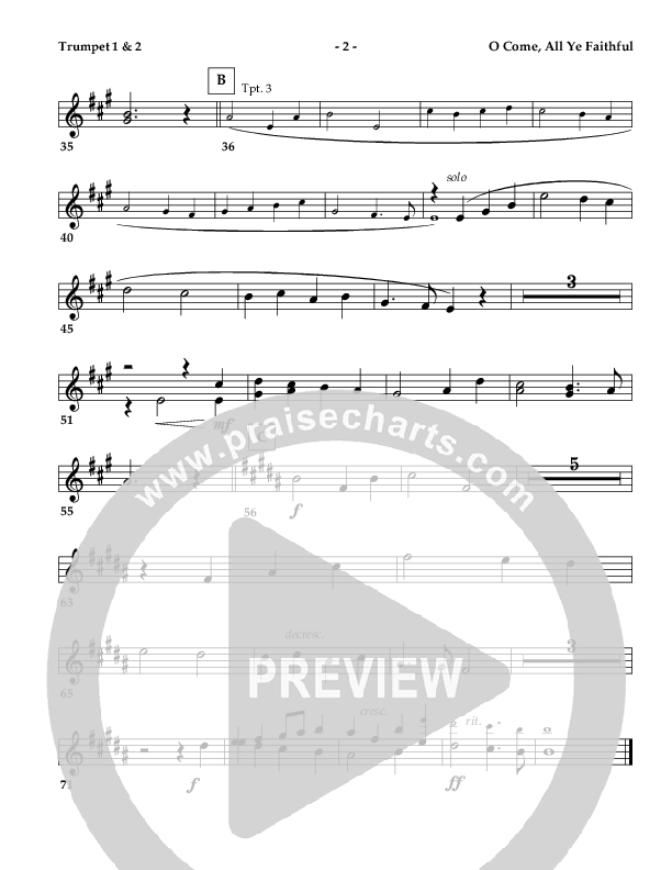 O Come All Ye Faithful (Instrumental) Trumpet 1,2 ()