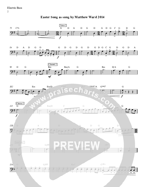 Easter Song Rhythm Chart (Matthew Ward)