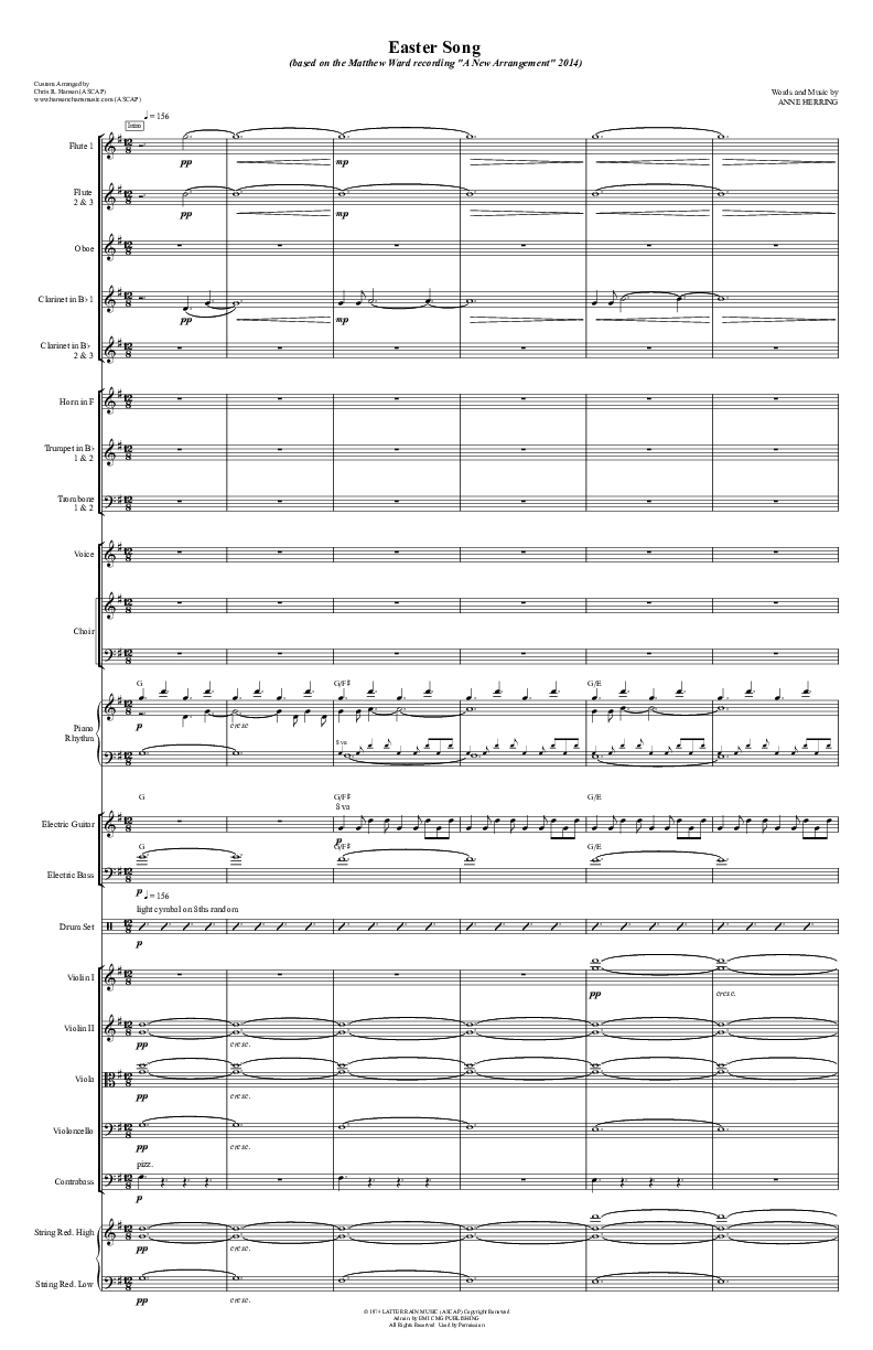 Easter Song Conductor's Score (Matthew Ward)