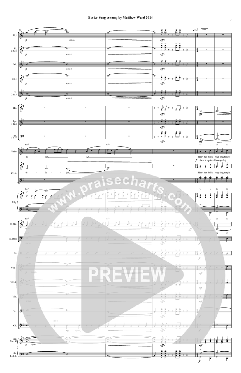 Easter Song Conductor's Score (Matthew Ward)