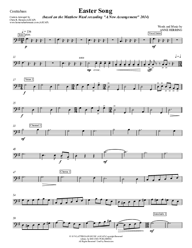 Easter Song Contrabass (Matthew Ward)