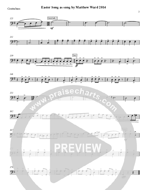 Easter Song Contrabass (Matthew Ward)
