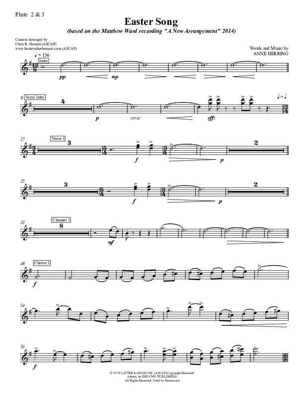 Easter Song Flute 1/2/3 (Matthew Ward)