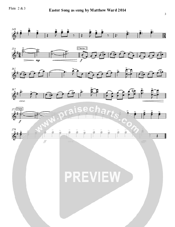 Easter Song Flute 1/2/3 (Matthew Ward)