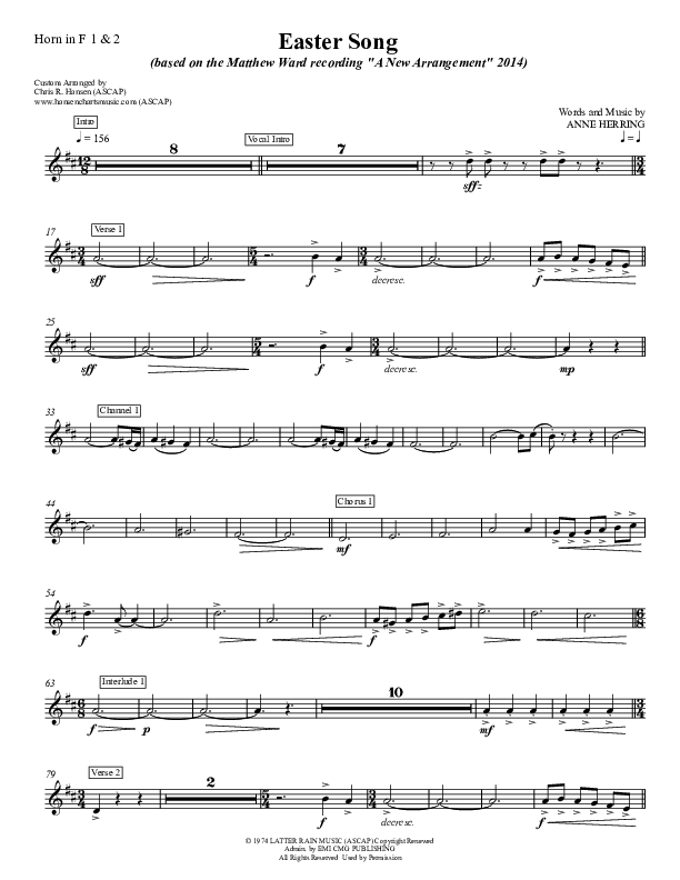 Easter Song French Horn 1/2 (Matthew Ward)