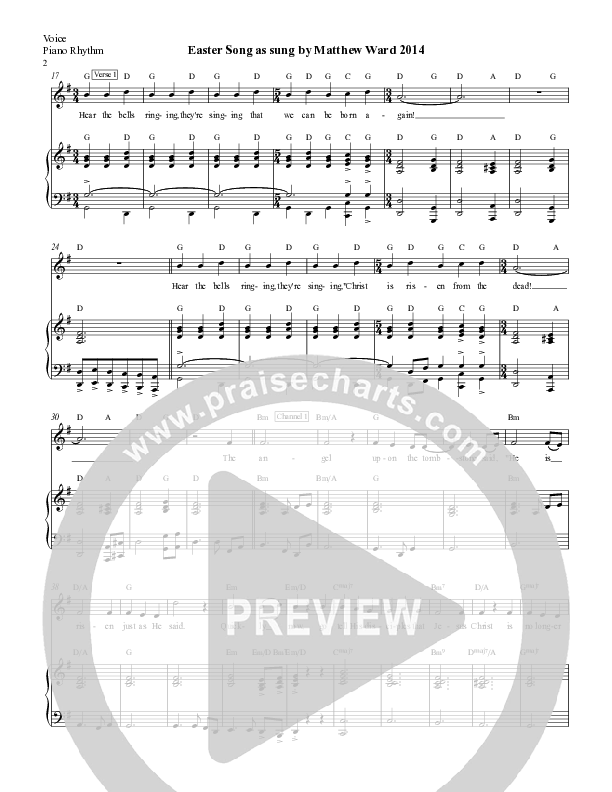 Easter Song Rhythm/Vocal (Matthew Ward)