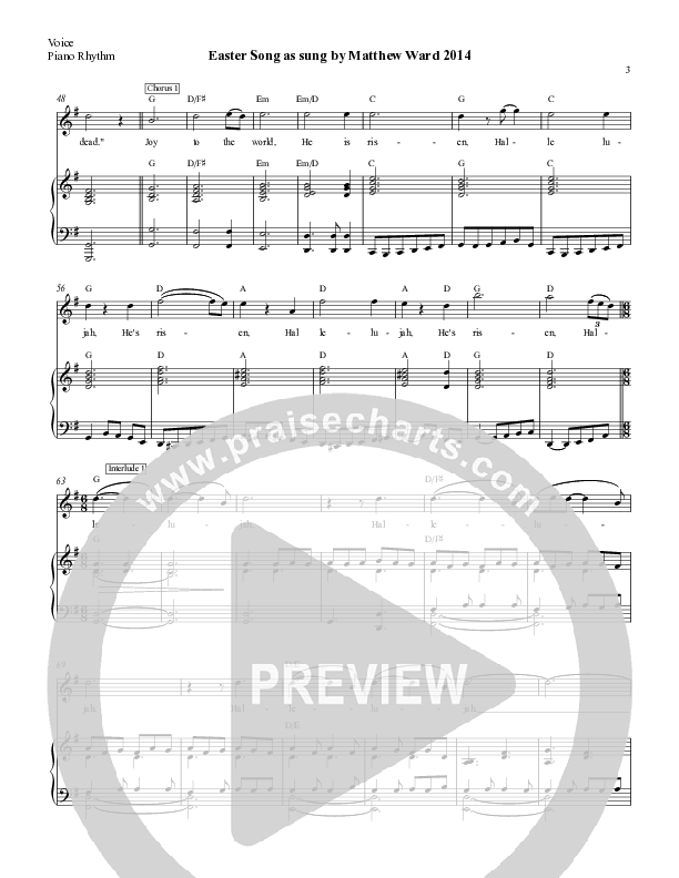 Easter Song Rhythm/Vocal (Matthew Ward)