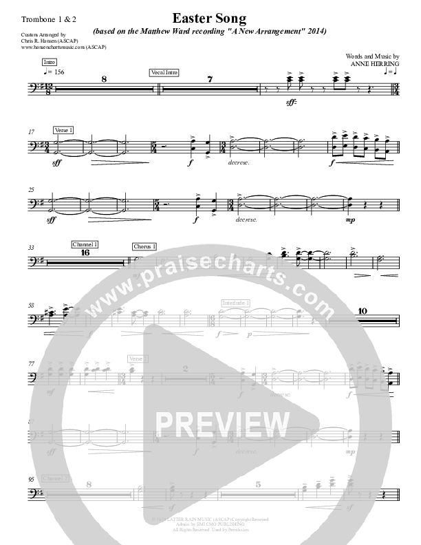 Easter Song Trombone 1/2 (Matthew Ward)