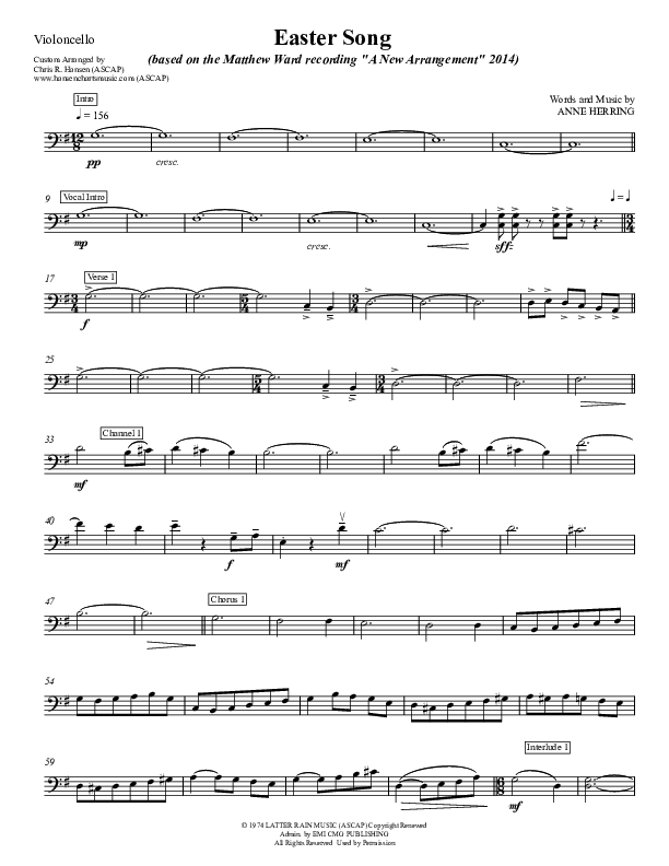 Easter Song Violincello (Matthew Ward)