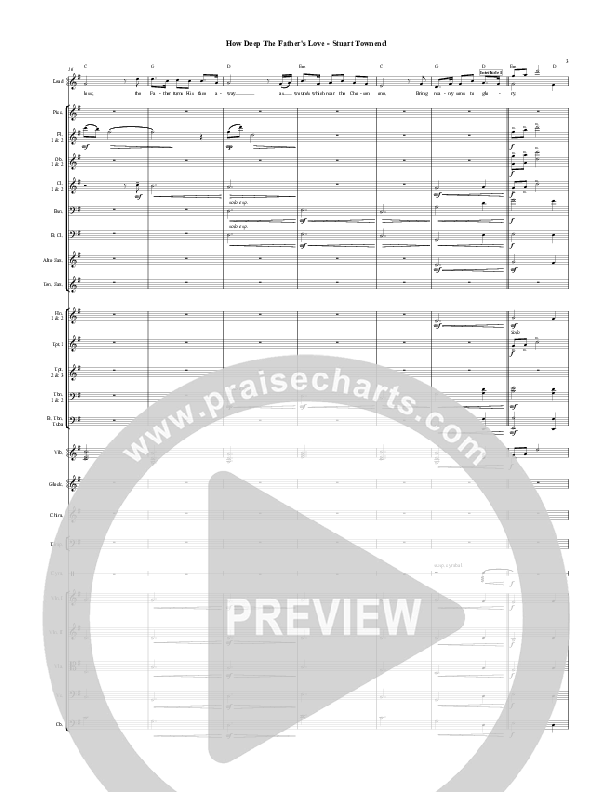How Deep The Father's Love For Us Conductor's Score (Austin Stone Worship)