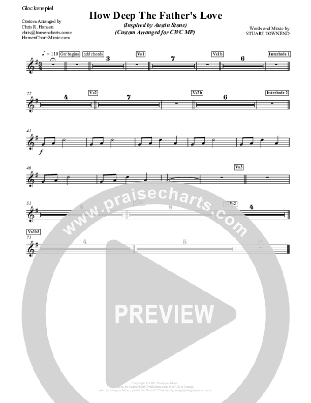 How Deep The Father's Love For Us Glockenspiel (Austin Stone Worship)