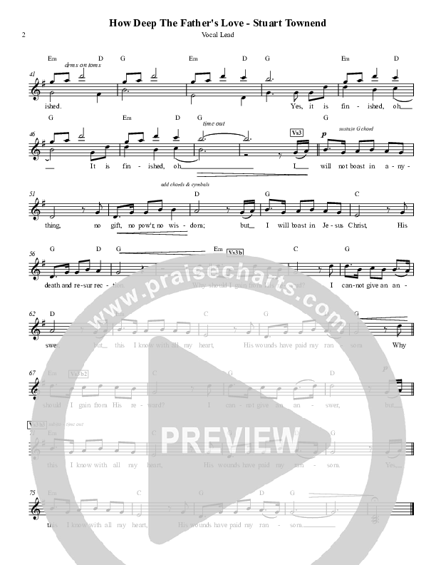 How Deep The Father's Love For Us Lead (SAT) (Austin Stone Worship)