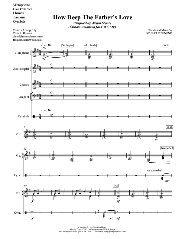 How Deep The Father's Love For Us Percussion 1/2 (Austin Stone Worship)