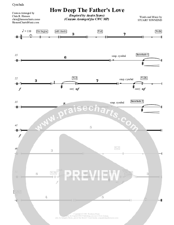 How Deep The Father's Love For Us Percussion (Austin Stone Worship)