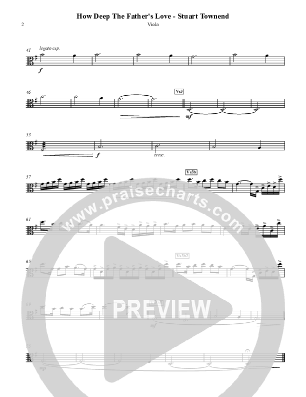 How Deep The Father's Love For Us Viola (Austin Stone Worship)