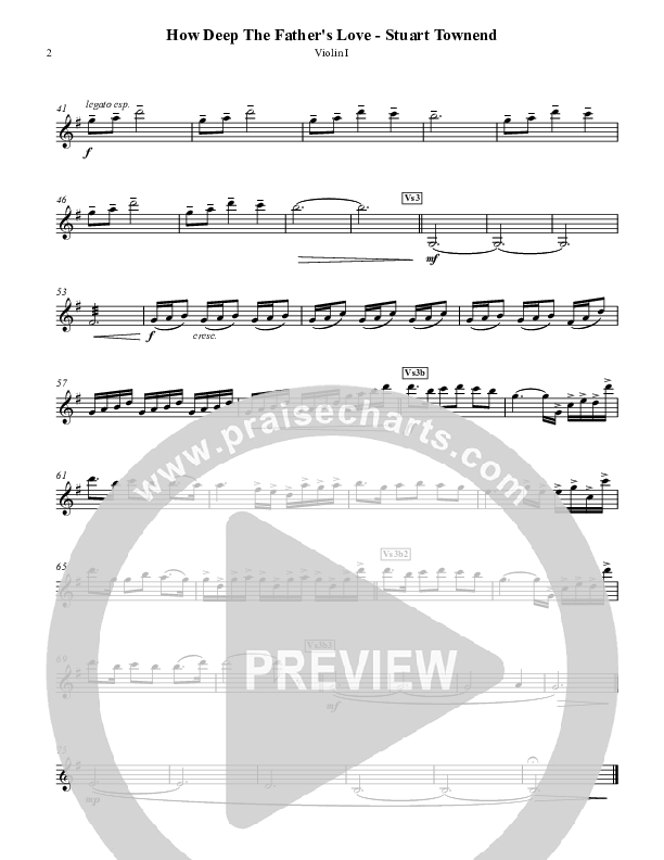 How Deep The Father's Love For Us Violin 1 (Austin Stone Worship)