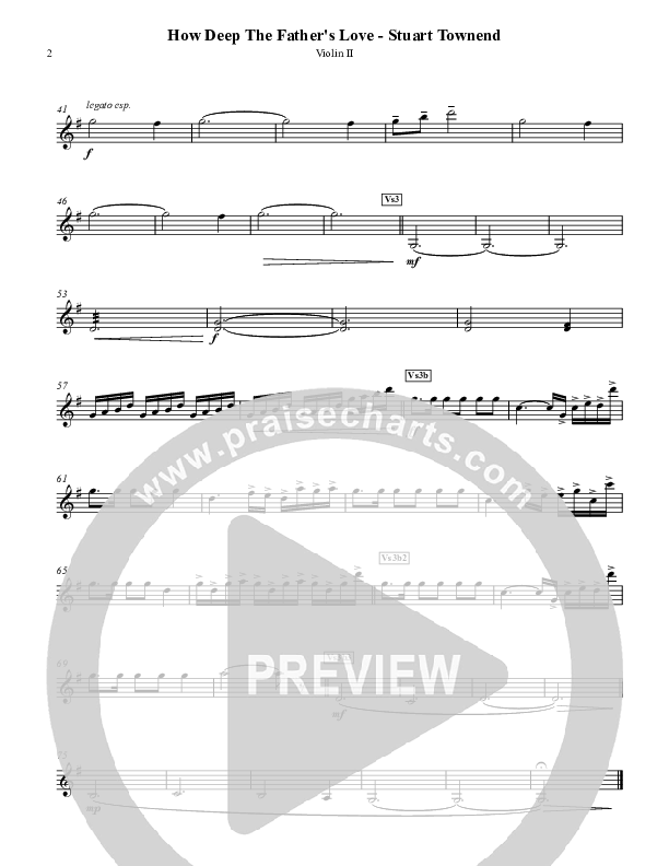 How Deep The Father's Love For Us Violin 2 (Austin Stone Worship)