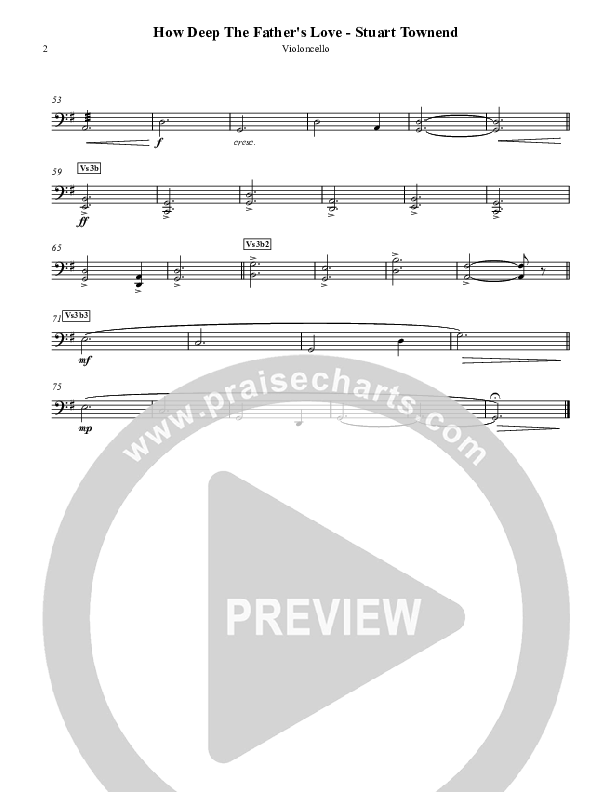 How Deep The Father's Love For Us Violincello (Austin Stone Worship)