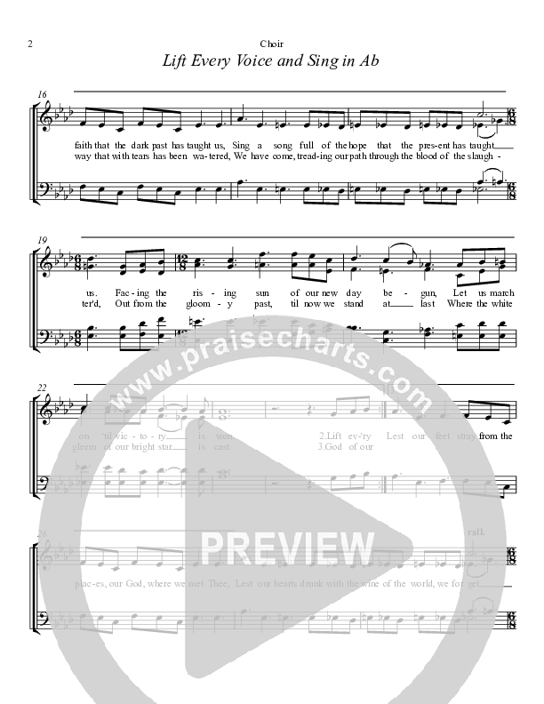 Lift Every Voice And Sing Choir Sheet (SATB) (Chris Hansen)
