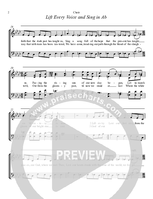 Lift Every Voice And Sing Choir Vocals (SATB) (Chris Hansen)