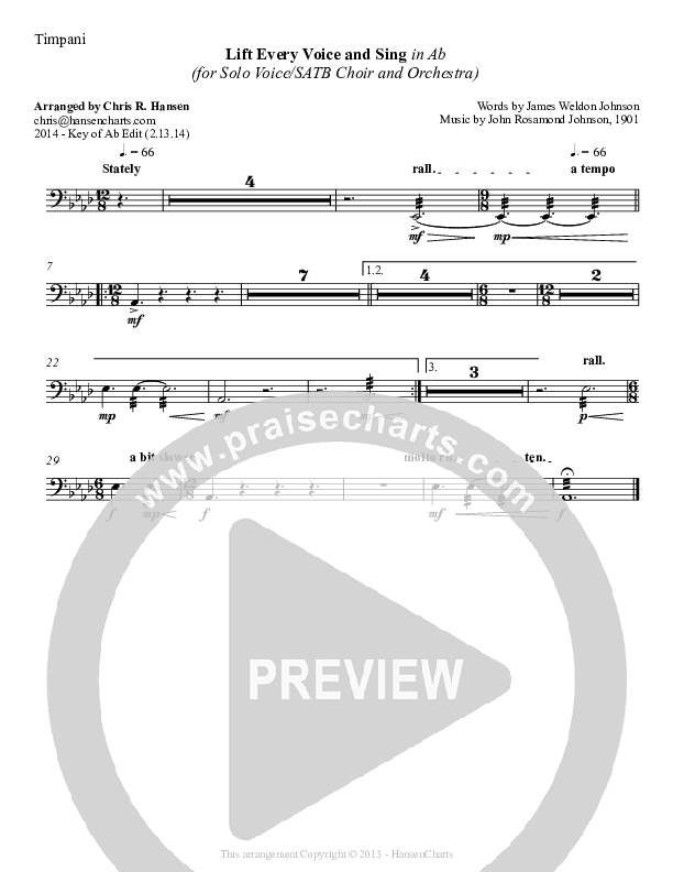 Lift Every Voice And Sing Timpani (Chris Hansen)