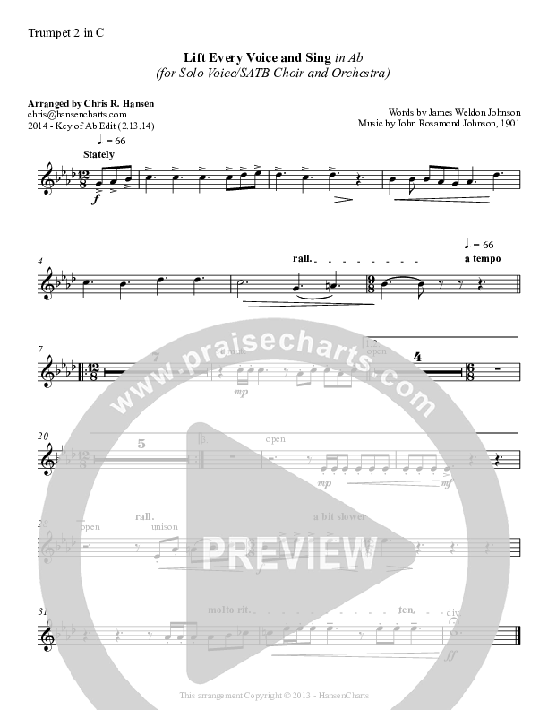 Lift Every Voice And Sing Trumpet 2 (Chris Hansen)