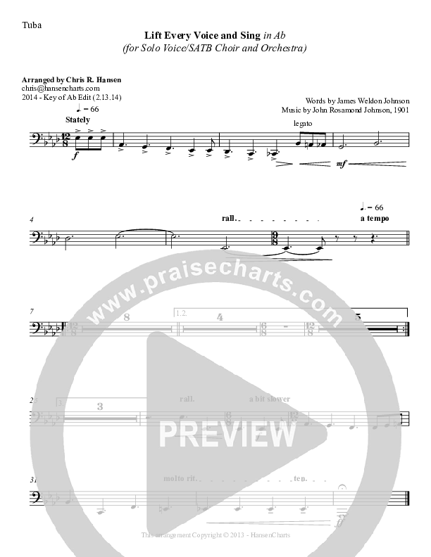 Lift Every Voice And Sing Tuba (Chris Hansen)