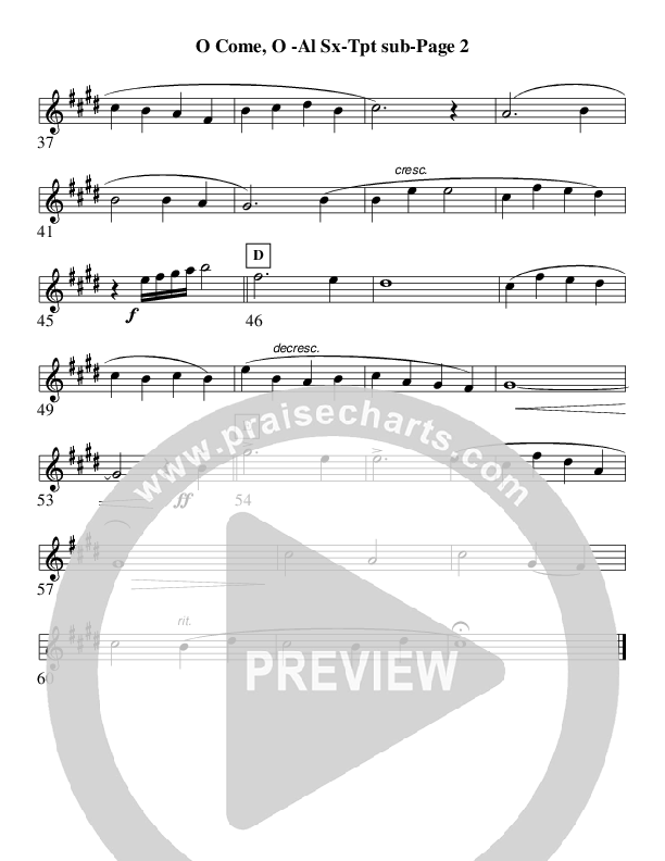 O Come O Come Emmanuel (Instrumental) Alto Sax (AnderKamp Music)